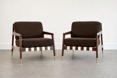 Edmond Spence Walnut Lounge Chairs by Edmond J Spence C 1950s - 4794203