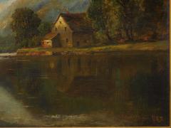 Edmund Darch Lewis Large Painting of River Landscape by Edmund Darch Lewis American 1835 1910  - 1072841