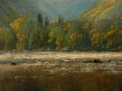 Edmund Darch Lewis Large Painting of River Landscape by Edmund Darch Lewis American 1835 1910  - 1072848