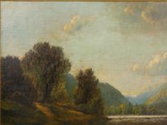 Edmund Darch Lewis Large Painting of River Landscape by Edmund Darch Lewis American 1835 1910  - 1072849