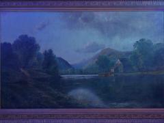 Edmund Darch Lewis Large Painting of River Landscape by Edmund Darch Lewis American 1835 1910  - 1072851