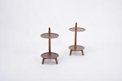 Edmund Jorgensen Pair of Danish Midcentury Edmund J rgensen Two Tier Side Tables - 2389222