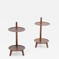 Edmund Jorgensen Pair of Danish Midcentury Edmund J rgensen Two Tier Side Tables - 2389947