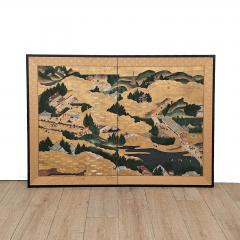 Edo Period Japanese Two Panel Screen before 1840 - 4328820