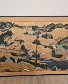 Edo Period Japanese Two Panel Screen before 1840 - 4328822