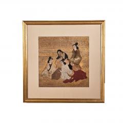 Edo Period Painting of Aristocrats Playing Games Japan circa 1820 - 3636906