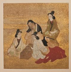 Edo Period Painting of Aristocrats Playing Games Japan circa 1820 - 3636907