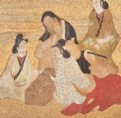 Edo Period Painting of Aristocrats Playing Games Japan circa 1820 - 3636909