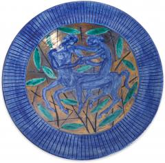 Edouard Cazaux Blue Glazed C ramic Bowl by Edouard Cazaux - 4482102