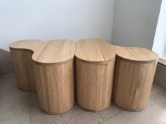 Edouard De La Marque Pair of coffee tables Chestnut Twins by Edouard de la Marque France - 2473285