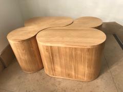 Edouard De La Marque Pair of coffee tables Chestnut Twins by Edouard de la Marque France - 2473288