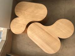 Edouard De La Marque Pair of coffee tables Chestnut Twins by Edouard de la Marque France - 2473289