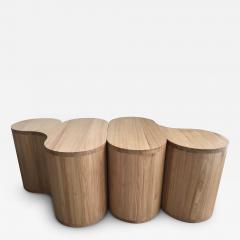 Edouard De La Marque Pair of coffee tables Chestnut Twins by Edouard de la Marque France - 2475021