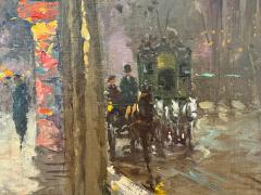 Edouard L on Cort s Oil on Canvas French Painting Paris Street Scene 20th C  - 4544587