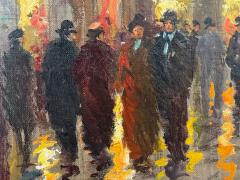 Edouard L on Cort s Oil on Canvas French Painting Paris Street Scene 20th C  - 4544588