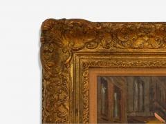 Edouard L on Cort s Oil on Canvas French Painting Paris Street Scene 20th C  - 4544592