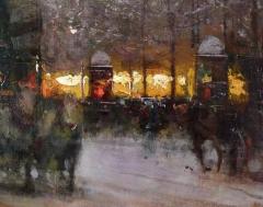 Edouard Leon Cortes Boulevard de la Madeleine on a Snowy Day - 4387654