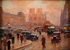Edouard Leon Cortes Notre Dame View from The Quays - 4388732