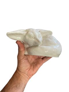 Edouard Marcel Sandoz 1930s porcelain night lamp showing a fennec attributed to Edouard Marcel Sandoz - 4288746