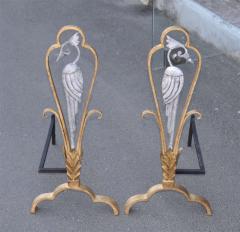 Edouard Schenk One of a Kind pair of andirons attributed to Edouard Schenck - 855246