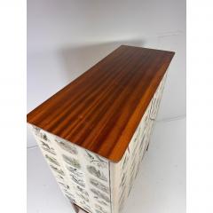 Edouard Travies 1950s Swedish Cabinet With Bird Illustrations by douard Travi s - 4614911