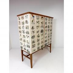 Edouard Travies 1950s Swedish Cabinet With Bird Illustrations by douard Travi s - 4614913