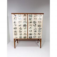 Edouard Travies 1950s Swedish Cabinet With Bird Illustrations by douard Travi s - 4614916