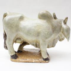 Edris Eckhardt Ceramic Sculpture Cow and Brahma Bull by Edris Eckhardt - 469353