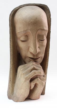 Edris Eckhardt Ceramic Sculpture Praying Woman by Edris Eckhardt - 469345