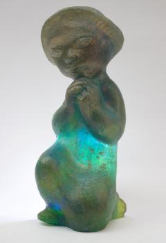 Edris Eckhardt Pate de Verre Glass Sculpture Praying Child by Edris Eckhardt - 469342