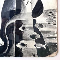 Eduard Buk Ulreich Female Nude in Cubist Landscape by Eduard Buk Ulreich 1889 1966 USA  - 1752565