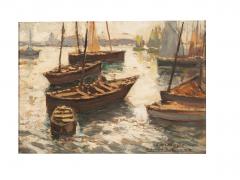 Eduard Richard Oil On Board Concarneau By Eduard Richard - 4330320