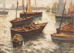Eduard Richard Oil On Board Concarneau By Eduard Richard - 4332625