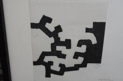 Eduardo Chillida Framed Abstract Etching for Adoracion by Eduardo Chillida 26 35 1977 - 700360