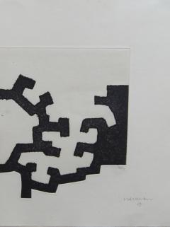 Eduardo Chillida Framed Abstract Etching for Adoracion by Eduardo Chillida 26 35 1977 - 754213