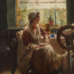 Edward A Portielje Spinning the Wool by Edward Portielje - 4614882