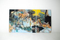 Edward Arnold Reep Edward Reep Reticular Series 8 Monumental Abstract Diptych Oil on Canvas - 4762989