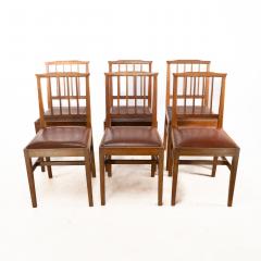 Edward Barnsley E Barnsley for the Rural Industries Bureau Six Arts Crafts Oak Dining Chairs - 4182880