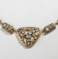 Edward Everett Oakes Oakes Studio American Arts Crafts 18kt Gold Diamond Necklace by Edward Oakes - 2464955