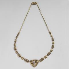 Edward Everett Oakes Oakes Studio American Arts Crafts 18kt Gold Diamond Necklace by Edward Oakes - 2464957