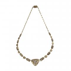 Edward Everett Oakes Oakes Studio American Arts Crafts 18kt Gold Diamond Necklace by Edward Oakes - 2467447