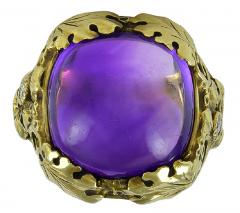 Edward Everett Oakes Oakes Studios Gold Ring with Amethyst Diamonds - 70422