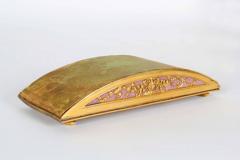 Edward F Caldwell Co American Gilt Bronze Ormolu Mounted Pink Velvet Desk Set E F Caldwell Co  - 658011