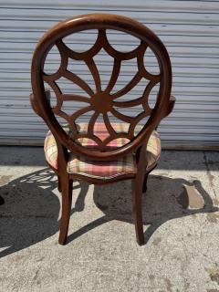 Edward Ferrell Pair of Mahogany Edward Ferrell Style Hepplewhite Cobweb Armchairs - 4317265