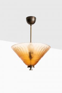 Edward Hald Ceiling Lamp Produced by Orrefors in Sweden - 1806291