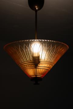 Edward Hald Ceiling Lamp Produced by Orrefors in Sweden - 1806292