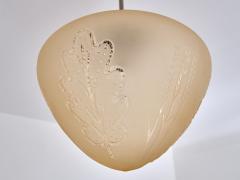 Edward Hald Edward Hald Attributed Pendant Lamp Decorated Glass Orrefors Sweden 1930s - 3348713