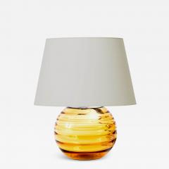 Edward Hald Functionalist Table Lamp with Optical Ribbing Attributed to Edward Hald - 2323252