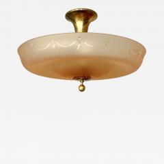 Edward Hald Plafonnier Fixture by Edward Hald in Glass and Bronze - 2729781