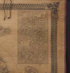 Edward Hooker Ensign 1854 Wall Map of Massachusetts Rhode Island Connecticut - 3995812